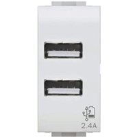 4 Box - Doppel USB-Steckdose 4Box 2,4A für Vimar Plana weiß 4B.V14.USB.24 von 4 BOX