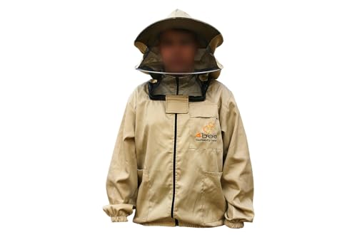 Imkerjacke 4BEE - Imkeranzug -mit Atmungsnetz - Atmungsaktiv - Imkerei - Bienen - Insekten - Schutzkleidung mit Abnehmbarem Hut -Schutzbekleidung für Imker - Größe M von 4Bee