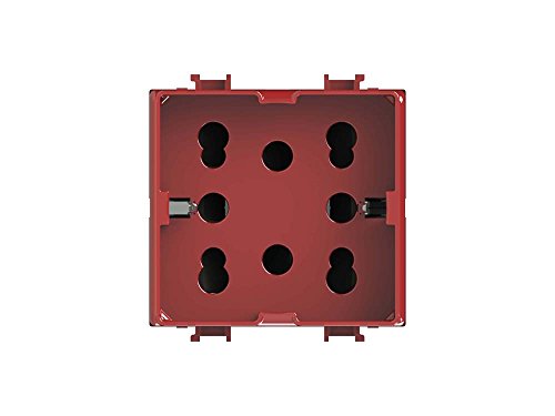 4Box 4B.Amr.H21 Stecker MULTISTANDARD 1 Schuko oder 2 Bypass Kompatibel mit Bticino Matix, 250 V, rot 4Box 4B.Amr.H21 Stecker MULTISTANDARD 1 Schuko oder 2 Bypass Kompatibel mit Bticino Matix, 250 V, rot von 4Box