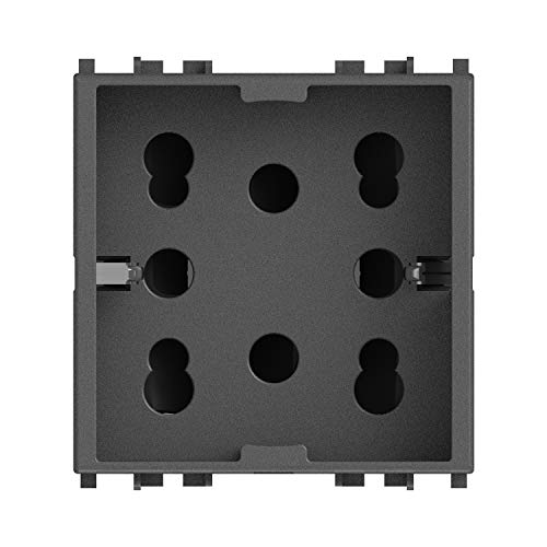 4Box 4b.v20.h21 Stecker MULTISTANDARD 1 Schuko oder 2 Bypass Kompatibel mit VIMAR Eikon grau, 250 V, grau 4Box 4b.v20.h21 Stecker MULTISTANDARD 1 Schuko oder 2 Bypass Kompatibel mit VIMAR Eikon grau, 250 V, grau von 4Box