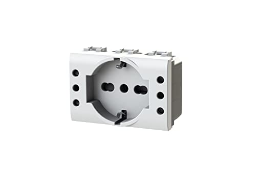 4Box - Einbausteckdose P503 kompatibel mit Bticino® LivingLight™ weiß von 4Box