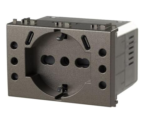 4Box - USB Einbausteckdose P503 3.0A kompatibel mit Vimar® Arkè™ grau von 4Box