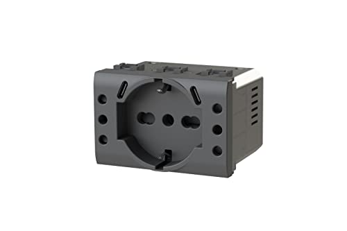 4Box - USB Einbausteckdose P503 kompatibel mit Bticino® LivingLight™ anthrazit von 4Box