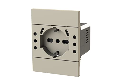 4Box - USB Einbausteckdose P503 kompatibel mit Bticino® LivingNow™ Sand von 4Box