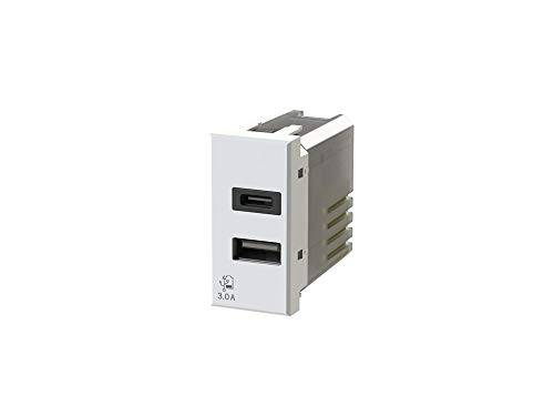USB3.0 Netzteil für Bticino Axolute mit 2 Ausgängen auf 1 Modul, Typ A und Typ C USB3.0 Netzteil für Bticino Axolute mit 2 Ausgängen auf 1 Modul, Typ A und Typ C von 4Box