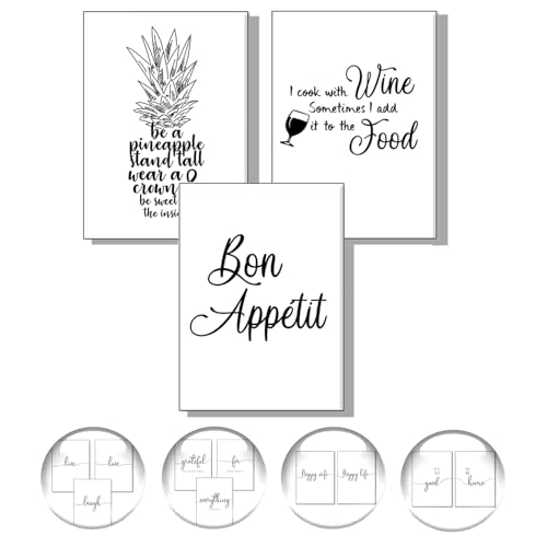 4Good Wandbilder Wohnzimmer als lustige Sprüche, Motivations Bilder fürs Büro oder die Küche, Bild mit Spruch als Schlafzimmer Poster ohne Rahmen (Bon Appetit, A4) von 4Good