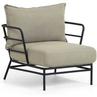 Sessel für überdachte Terrasse Beige und Schwarz (2er Set) von 4Home