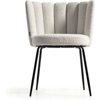 Esstisch Stühle in modernem Design Weiß & Schwarz (2er Set) von 4Home