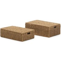 Seegras Geflecht Boxen im Landhausstil Beige (zweiteilig) von 4Home