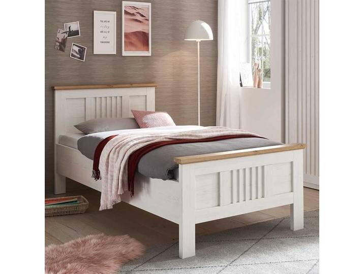 100x200 Bett in Weiß Eichefarben von 4Home