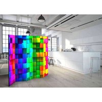 3D Trennwand mit Würfelmuster Neonfarben von 4Home