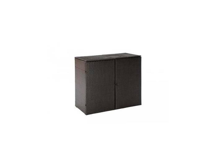 Abfalleimer Box in Braun Grau Polyrattan Abfalleimer Box in Braun Grau Polyrattan von 4Home