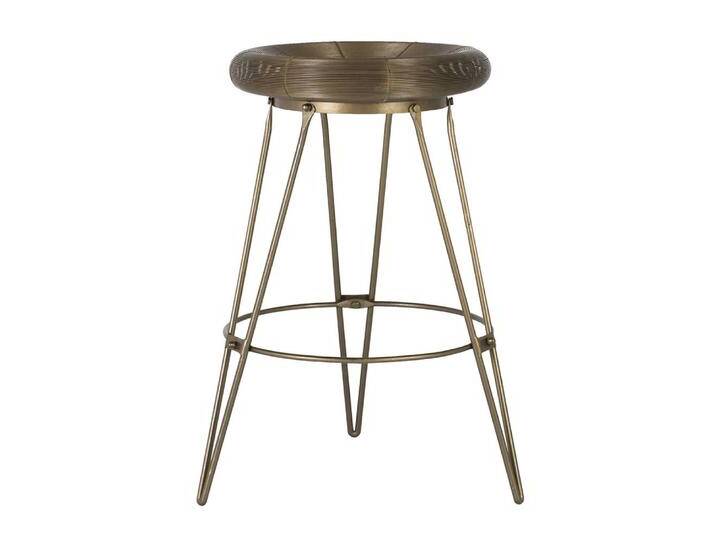 Barhocker Hocker aus Metall in Goldfarben von 4Home