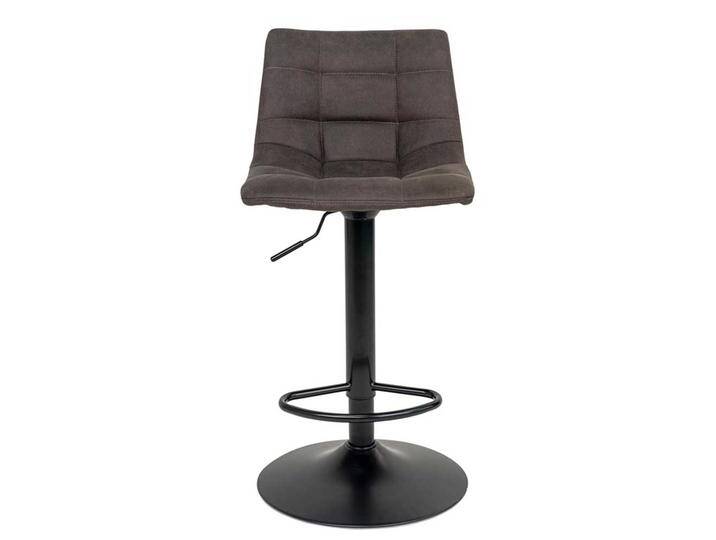 Barhocker in Dunkelgrau und Schwarz Microfaser (2er Set) von 4Home