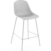 Barstühle in Weiß Kunststoff und Metall (4er Set) von 4Home