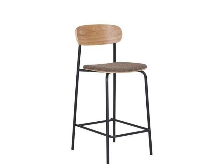Barstuhl Tresenstuhl mit Rückenlehne echtholzfurniert (2er Set) von 4Home