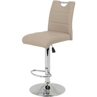 Barstuhl in Beige Kunstleder höhenverstellbar (2er Set) von 4Home