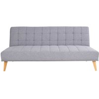 Bettsofa in Hellgrau Webstoff Skandi Design von 4Home