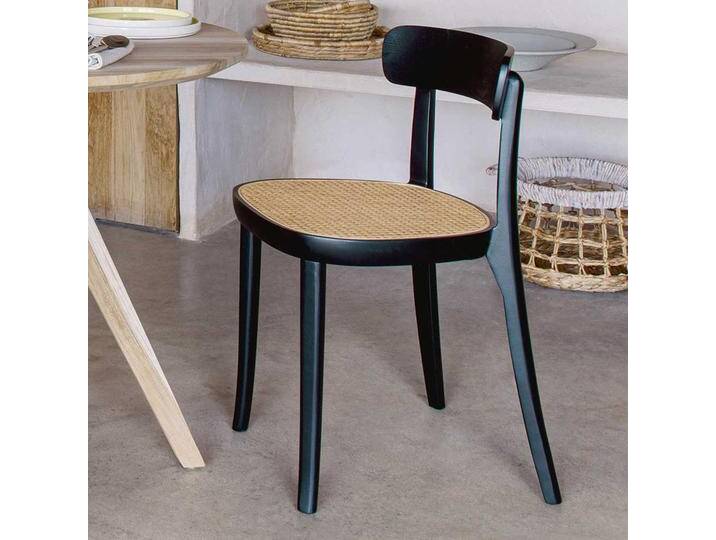 Bistro Esstisch Stühle in Schwarz und Beige 47 cm Sitzhöhe (2er Set) von 4Home