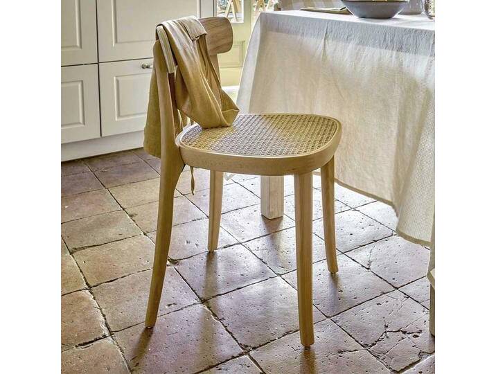 Bistro Kuechenstuhl Set aus Buche Massivholz Rattan (2er Set) von 4Home