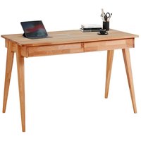 Buche Home Office Schreibtisch im Skandi Design zwei Schubladen von 4Home