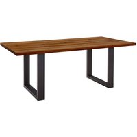 Bügelgestell Tisch aus Zerreiche Massivholz Metall von 4Home