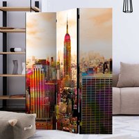 Bunter Paravent mit NYC Motiv 135 oder 225 cm breit von 4Home