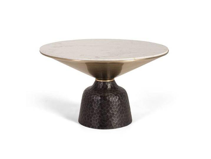 Couchtisch Designercouchtisch aus Marmor und Metall von 4Home