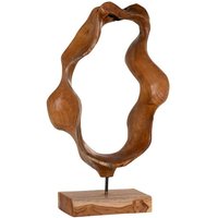 Dekofigur Skulptur Holz aus Teak Massivholz 60 cm hoch von 4Home