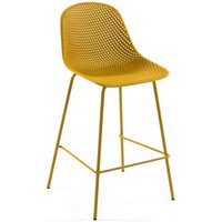 Design Barhocker in Gelb Metall und Kunststoff (4er Set) von 4Home