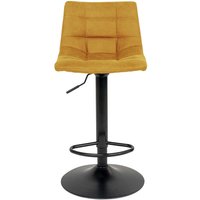 Design Barhocker in Gelb und Schwarz Gasdruck höhenverstellbar (2er Set) von 4Home