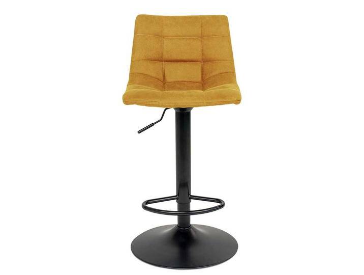 Design Barhocker in Gelb und Schwarz Gasdruck höhenverstellbar (2er Set) von 4Home