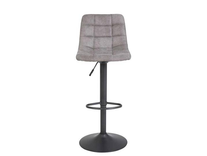 Design Barhocker in Grau Microfaser höhenverstellbar (2er Set) von 4Home