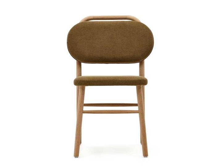 Design Esstisch Stühle in Dunkelgrün Gestell aus Eiche Massivholz (2er Set) von 4Home