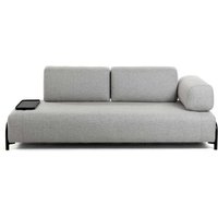 Design Wohnzimmer Sofa in Hellgrau Stecktisch von 4Home