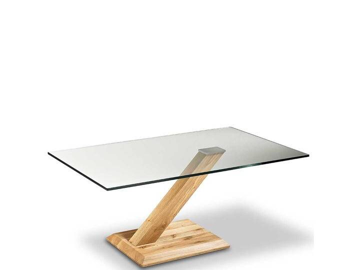 Designercouchtisch aus Asteiche Massivholz Sicherheitsglas von 4Home