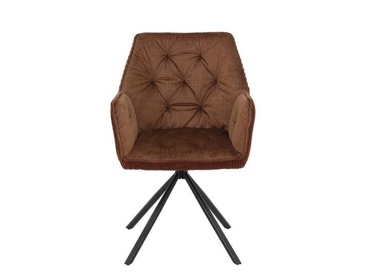 Drehstuhl aus Samtvelours Gestell aus Metall (2er Set) von 4Home