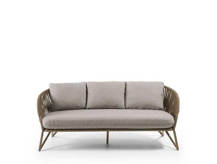 Dreisitzer Couch aus Seilgeflecht Metall von 4Home