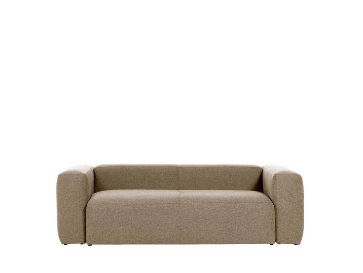 Dreisitzer Couch in Beige Chenillegewebe von 4Home