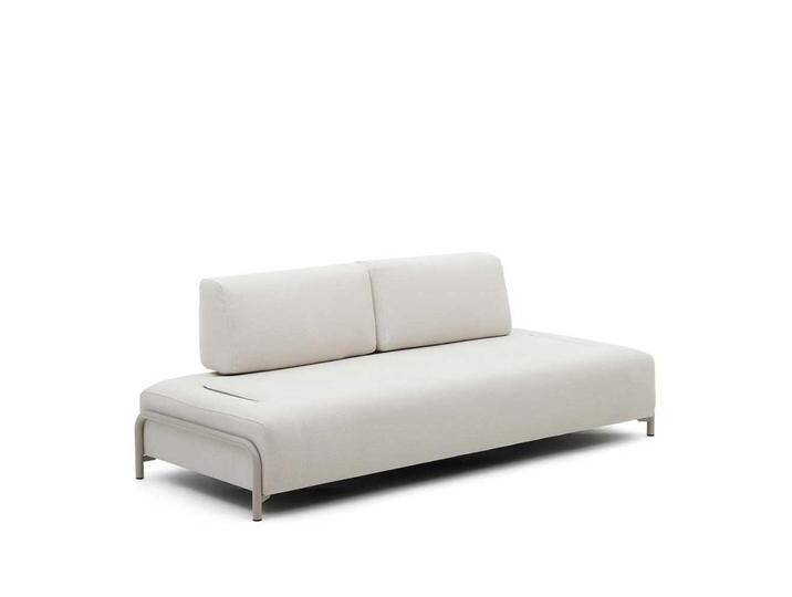 Dreisitzer Sofa Skandi Stil in Beige Chenille 232 cm breit von 4Home