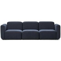 Dreisitzer Sofa modern in Dunkelblau Stoff 263 cm breit von 4Home