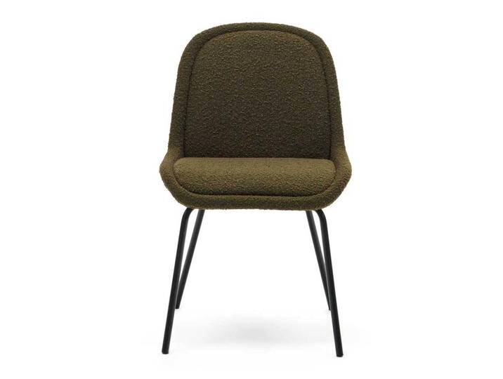 Dunkelgrüne Polsterstühle im Skandi Design Gestell aus Metall (4er Set) von 4Home