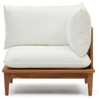 Eck Element Lounge Sofa aus Teak Massivholz inklusive Polster Auflagen von 4Home