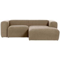 Eckcouch 240 cm breit Beige Chenille von 4Home