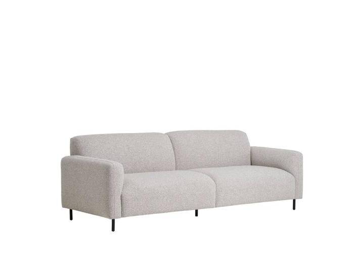 Einzelsofa Couch in Hellgrau aus Boucle Stoff von 4Home