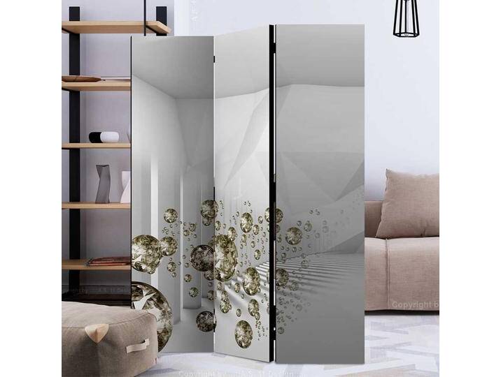 Eleganter Paravent mit abstraktem Brillant Motiv Hellgrau von 4Home
