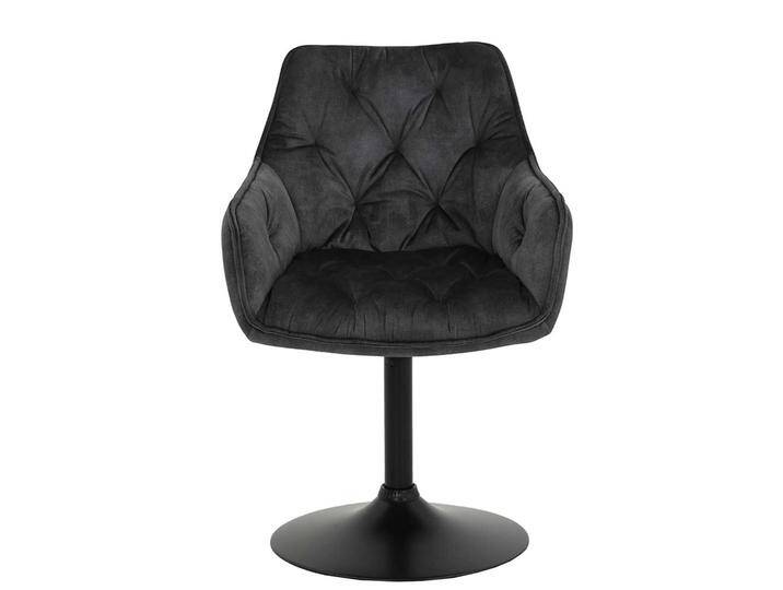 Esstisch Drehstühle in Anthrazit und Schwarz aufwendigen Steppungen (2er Set) von 4Home