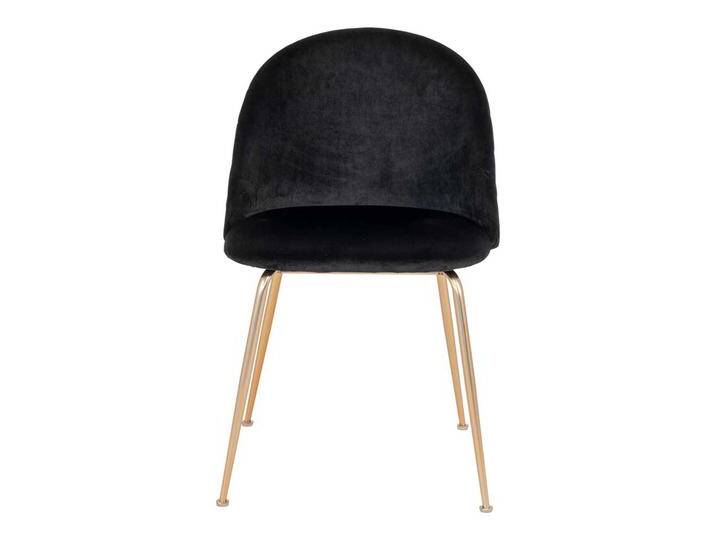 Esstisch Stühle elegant in Schwarz & Messing Retrostil (2er Set) von 4Home