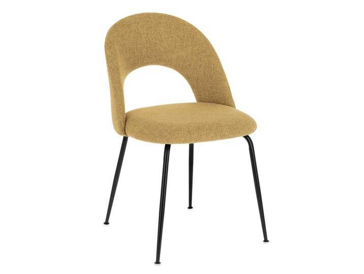 Esstisch Stühle in Gelb und Schwarz modernes Design (4er Set) von 4Home