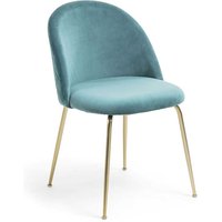 Esstisch Stühle in Türkis Samt Retro Design (4er Set) von 4Home